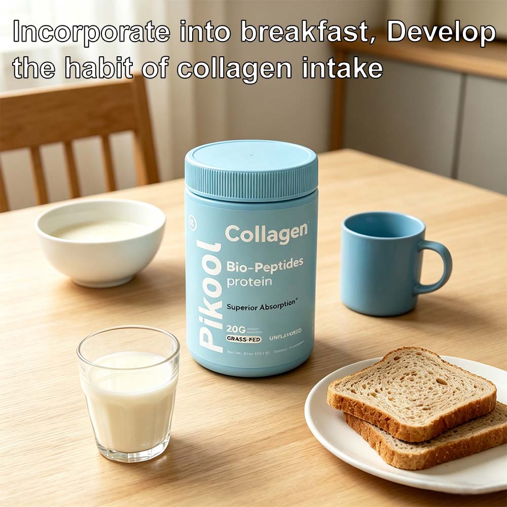 VBoost SHOP Pikool Multi Collagen Peptides Powder, Premium Multi-Type Collagen Protein for Skin Hair Nail Joint & Muscle Health Daily Wellness Supplement