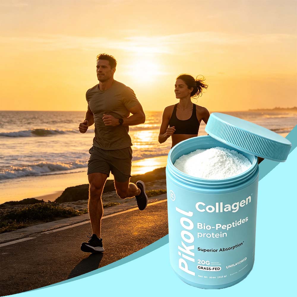 VBoost SHOP Pikool Multi Collagen Peptides Powder, Premium Multi-Type Collagen Protein for Skin Hair Nail Joint & Muscle Health Daily Wellness Supplement