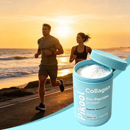 VBoost SHOP Pikool Multi Collagen Peptides Powder, Premium Multi-Type Collagen Protein for Skin Hair Nail Joint & Muscle Health Daily Wellness Supplement