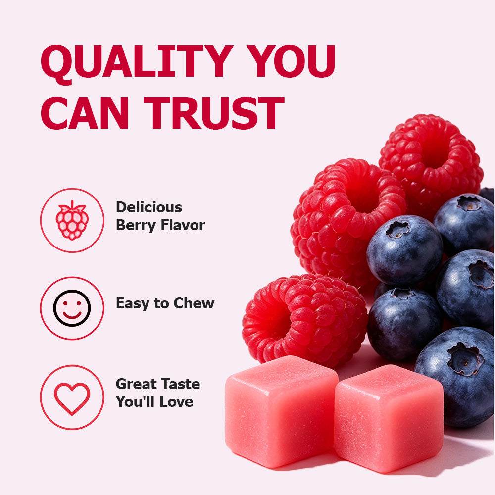 VBoost SHOP Pikool Creatine Monohydrate Gummies, Berry Flavor - Support Muscle Growth, Strength & Workout Recovery