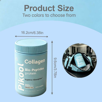 VBoost SHOP Pikool Multi Collagen Peptides Powder, Premium Multi-Type Collagen Protein for Skin Hair Nail Joint & Muscle Health Daily Wellness Supplement